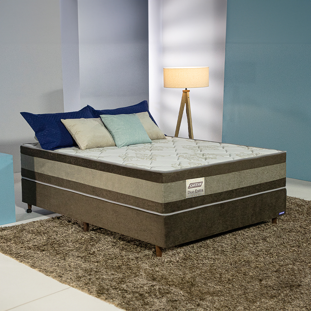 Cama Box Espuma Casal Misto Duo Extra 138x188