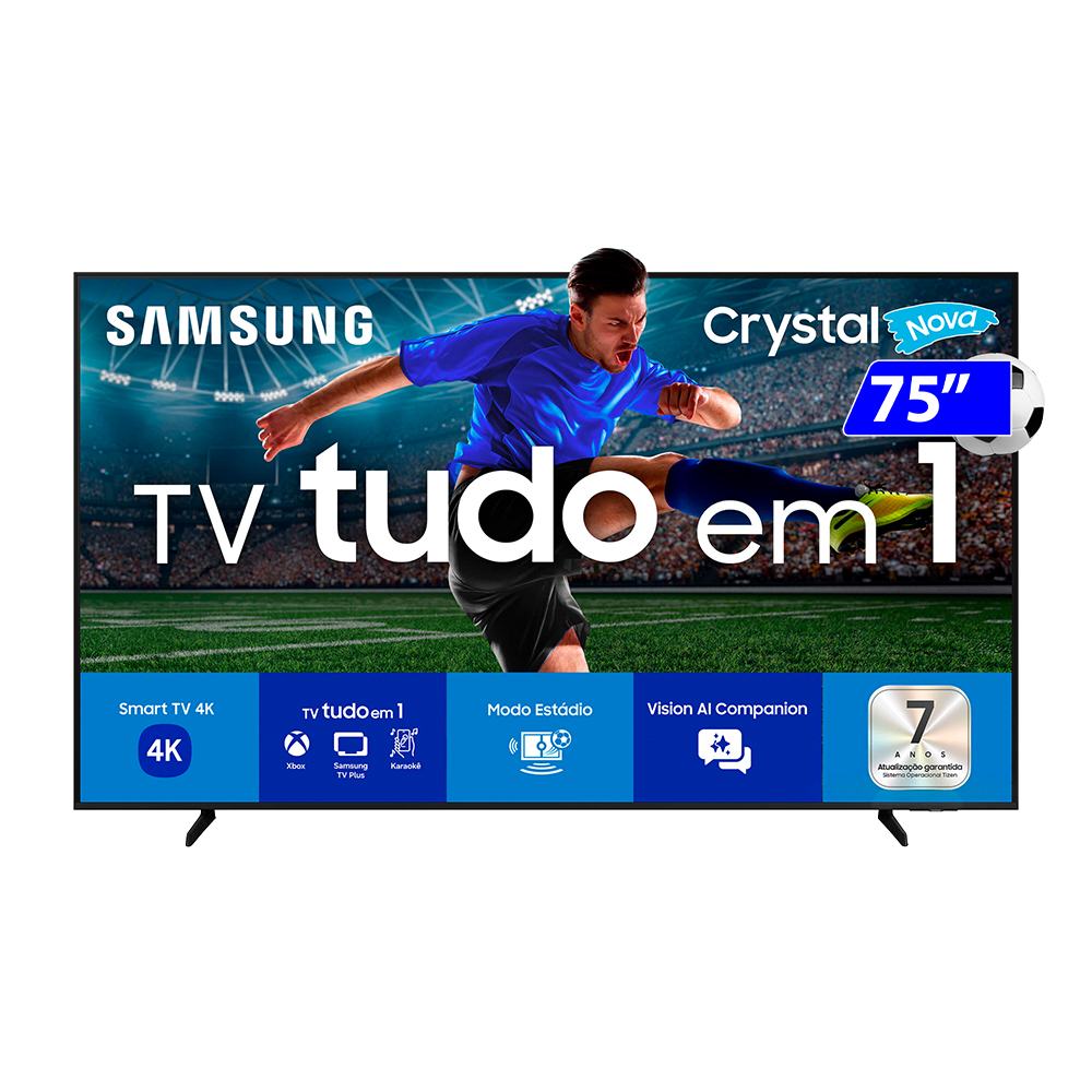 Smart TV Samsung UHD 75" 4K Wi-Fi Tizen Crystal UHD UN75U8100FGXZD