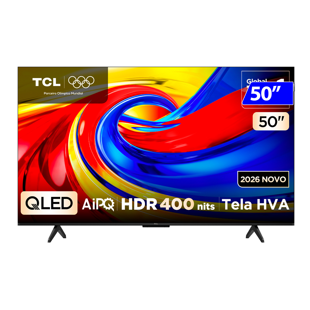 Smart TV TCL QLED 50” 4K Wi-Fi Google TV Comando de Voz 50P7L