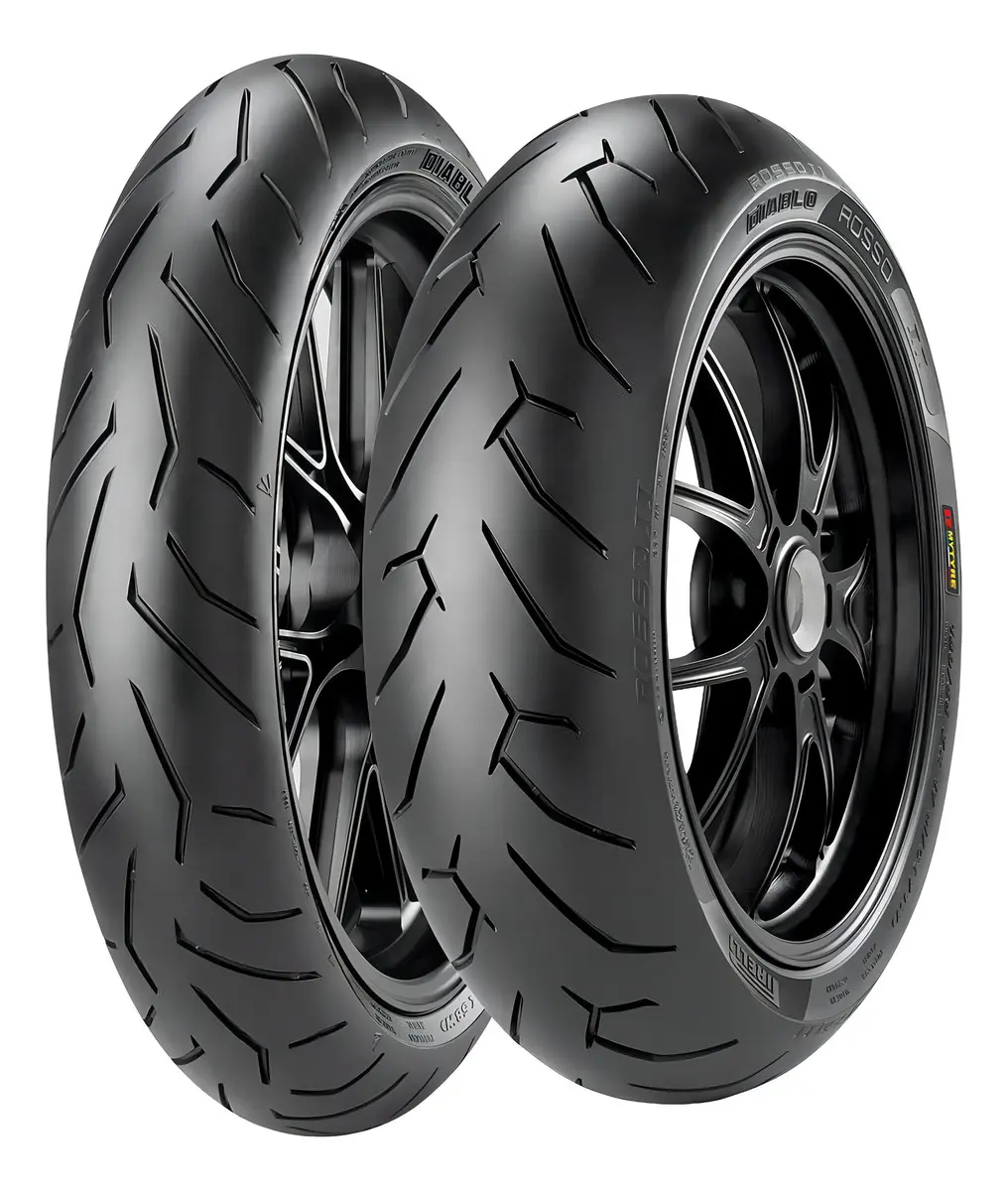 Pneu Pirelli 2 140/70r17 66h 110/70r17 54h diablo rosso 2