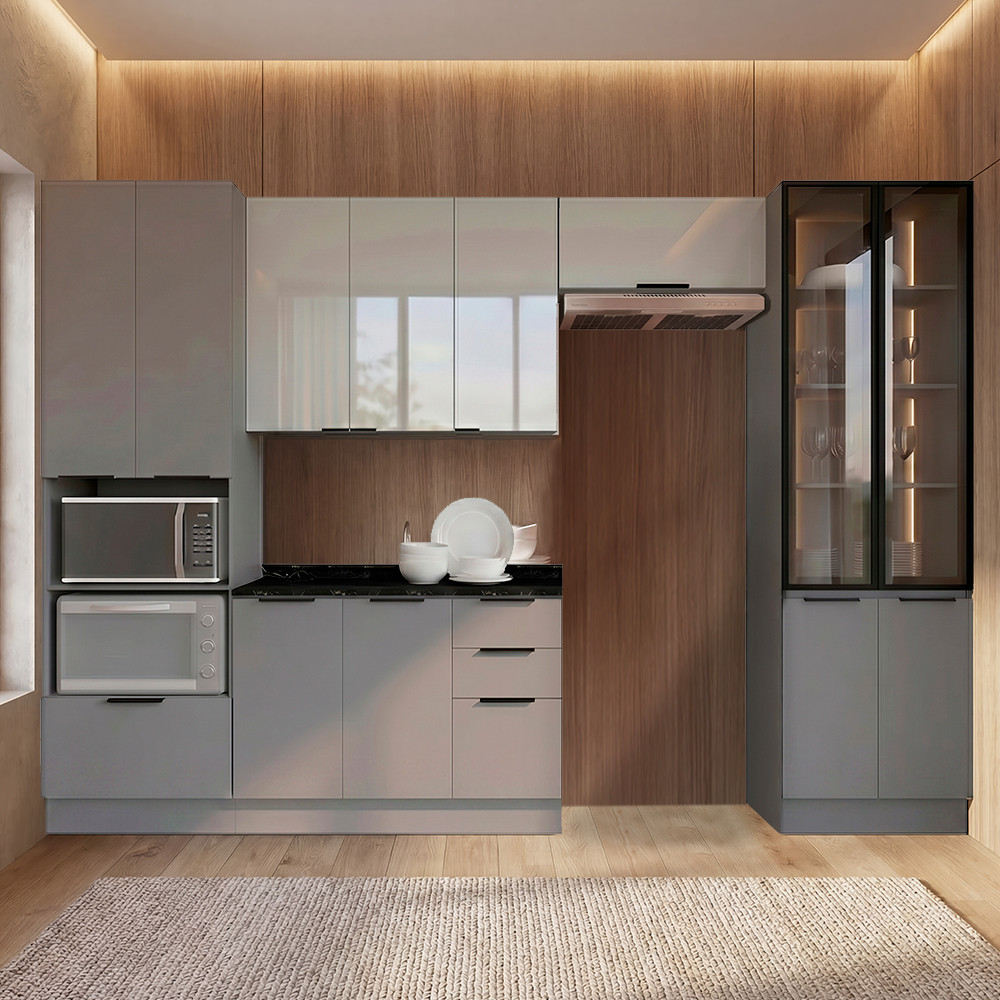 Cozinha Modulada 5 Peças 12 Portas 4 Gavetas Lumina Telasul